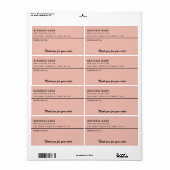 ミニマルなスクリプ感謝していトはビジネスの宛名ラベル ラベル (フルシート)