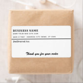 ミニマルなスクリプ感謝していトはビジネスの宛名ラベル ラベル (インサイチュ)