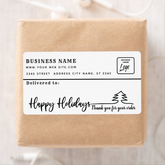 ミニマルなスクリプ感謝していトはビジネスの宛名ラベル ラベル (インサイチュ)