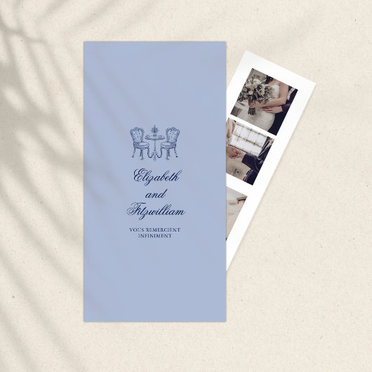 ミニマルなスケッチフォトブースのブックマークホルダー サンキューカード