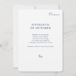 ミニマルなスケッチブライダル結婚ブーケの丸み 招待状