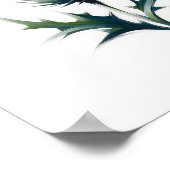 ミニマルなスコットランドのアザミ ポスター (角)