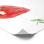 ミニマルなストロベリーガールウェルカムベビーシャワー ポスター (角)