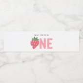 ミニマルなストロベリーベリー誕生日 ペットボトルラベル (シングルラベル)