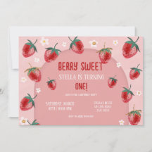 ミニマルなストロベリーベリー誕生日