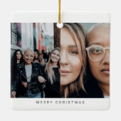 ミニマルなスノーフォールスクール4枚 セラミックオーナメント (裏面)