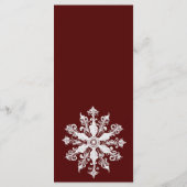 ミニマルなスノーフレーク | 赤結婚のメニュー メニュー (裏面)