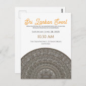 ミニマルなスリランカの招待デザイン ポストカード (正面/裏面)