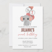 ミニマルなゼブラ誕生日パーティーの招待 招待状 (正面)