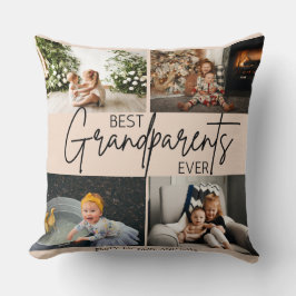 ミニマルなソフトピンク最高のの祖父母の写真 クッション
