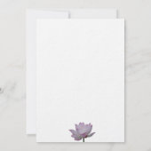 ミニマルなソフトピンク&グリーンロータスの日付を保存 招待状 (裏面)