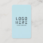 ミニマルなソフトブルーQrコードと当社との接続 名刺 (裏面)