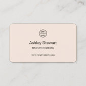 ミニマルなソーシャルメディアロゴウェブサイト赤面ピンク 名刺 (裏面)