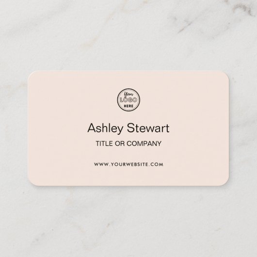 ミニマルなソーシャルメディアロゴウェブサイト赤面ピンク 名刺 (裏面)