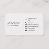 ミニマルなソーシャルメディアロゴサイトモダン 名刺 (正面)