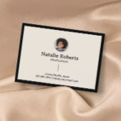 ミニマルなソーシャルメディア黒枠のカスタム写真 名刺