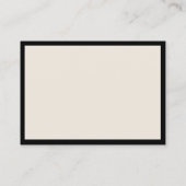 ミニマルなソーシャルメディア黒枠のカスタム写真 名刺 (裏面)