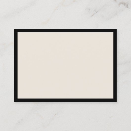 ミニマルなソーシャルメディア黒枠のカスタム写真 名刺 (裏面)