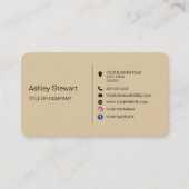 ミニマルなソーシャルメディアWebサイトロゴモダンネイビー 名刺 (正面)