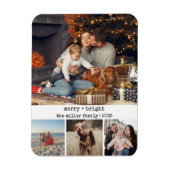 ミニマルなタイプライターのクリスマスフォトメリー マグネット (縦)