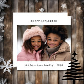 ミニマルなタイプライターのクリスマス シーズンカード