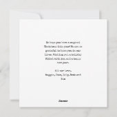 ミニマルなタイプライターファミリーフォトコラージュ シーズンカード (裏面)