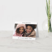 ミニマルなタイプライター折り畳みクリスマスカード シーズンカード (正面)