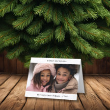 ミニマルなタイプライター折り畳みクリスマスカード