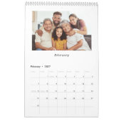 ミニマルなタイプライター白黒カスタム写真 カレンダー (2月 2027)