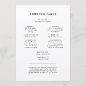 ミニマルなタイプライター結婚の両面 プログラム (裏面)