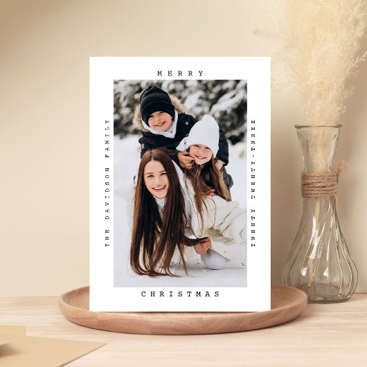 ミニマルなタイプライター – Merry Christmas One写真 シーズンカード