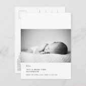 ミニマルなタイプライターHi新生児写真 ポストカード (正面/裏面)