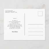 ミニマルなタイプライターHi新生児写真 ポストカード (裏面)