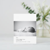 ミニマルなタイプライターHi新生児写真 ポストカード (スタンド正面)