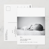 ミニマルなタイプライターHi新生児写真 ポストカード (正面/裏面)