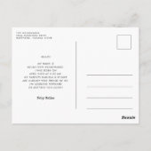 ミニマルなタイプライターHi新生児写真 ポストカード (裏面)