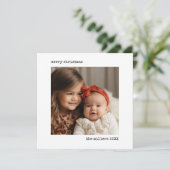 ミニマルなタイプライターMerry Christmasの写真 シーズンカード (スタンド正面)