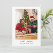 ミニマルなタイプライターMerry Christmasシンプルの写真 シーズンカード (スタンド正面)