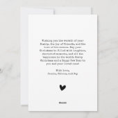 ミニマルなタイプライターMerry Christmas Family Photo シーズンカード (裏面)