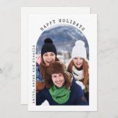 ミニマルなタイプライターMerry Christmas With Photo シーズンカード (正面/裏面)