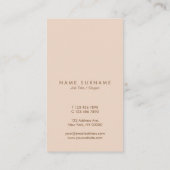 ミニマルなタイポグラフィのモモの垂直アポイントメントカード 名刺 (裏面)