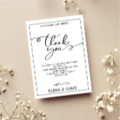ミニマルなタイポグラフィーの感謝カード サンキューカード