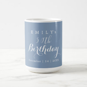 ミニマルなタイポグラフィーの誕生日パーティーデザイン コーヒーマグカップ