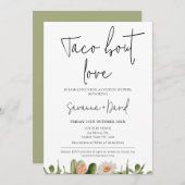 ミニマルなタコ「カップルのシャワーについて 招待状 (正面/裏面)