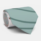 ミニマルなタンアクアとホワイトネックタイ ネクタイ (ロール)