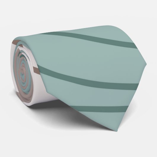 ミニマルなタンアクアとホワイトネックタイ ネクタイ (ロール)