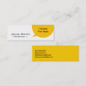 ミニマルなダイアログのウェブ開発者の小型名刺 スキニー名刺 (正面/裏面)