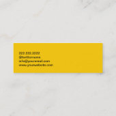 ミニマルなダイアログのウェブ開発者の小型名刺 スキニー名刺 (裏面)