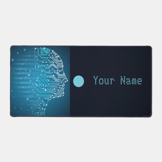 ミニマルなダイナミックAI抽象芸術特異点 デスクマット (正面)