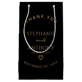 ミニマルなダスティバラモダンとハート結婚ズ スモールペーパーバッグ (正面)